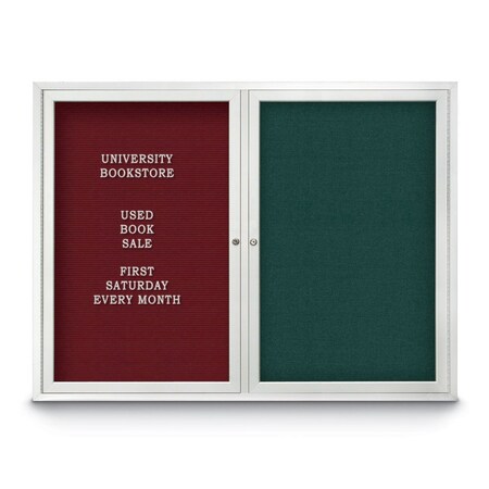 United Visual Products Corkboard, 72"x36", Pumice/Gold UV433H-GOLD-PUMICE